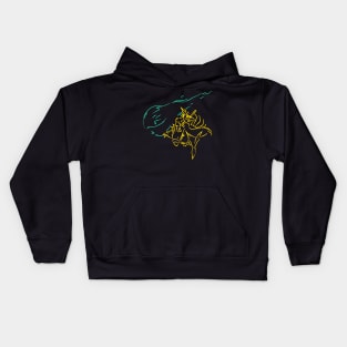 Cloud Strife riding a Chocobo! Kids Hoodie